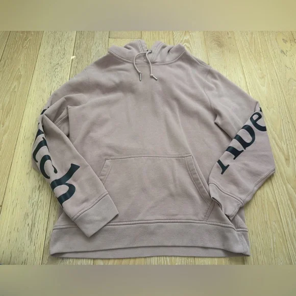 Abercrombie‎ women’s spell out logo sweatshirt size M pink 90’s soft lounge - Picture 2 of 7